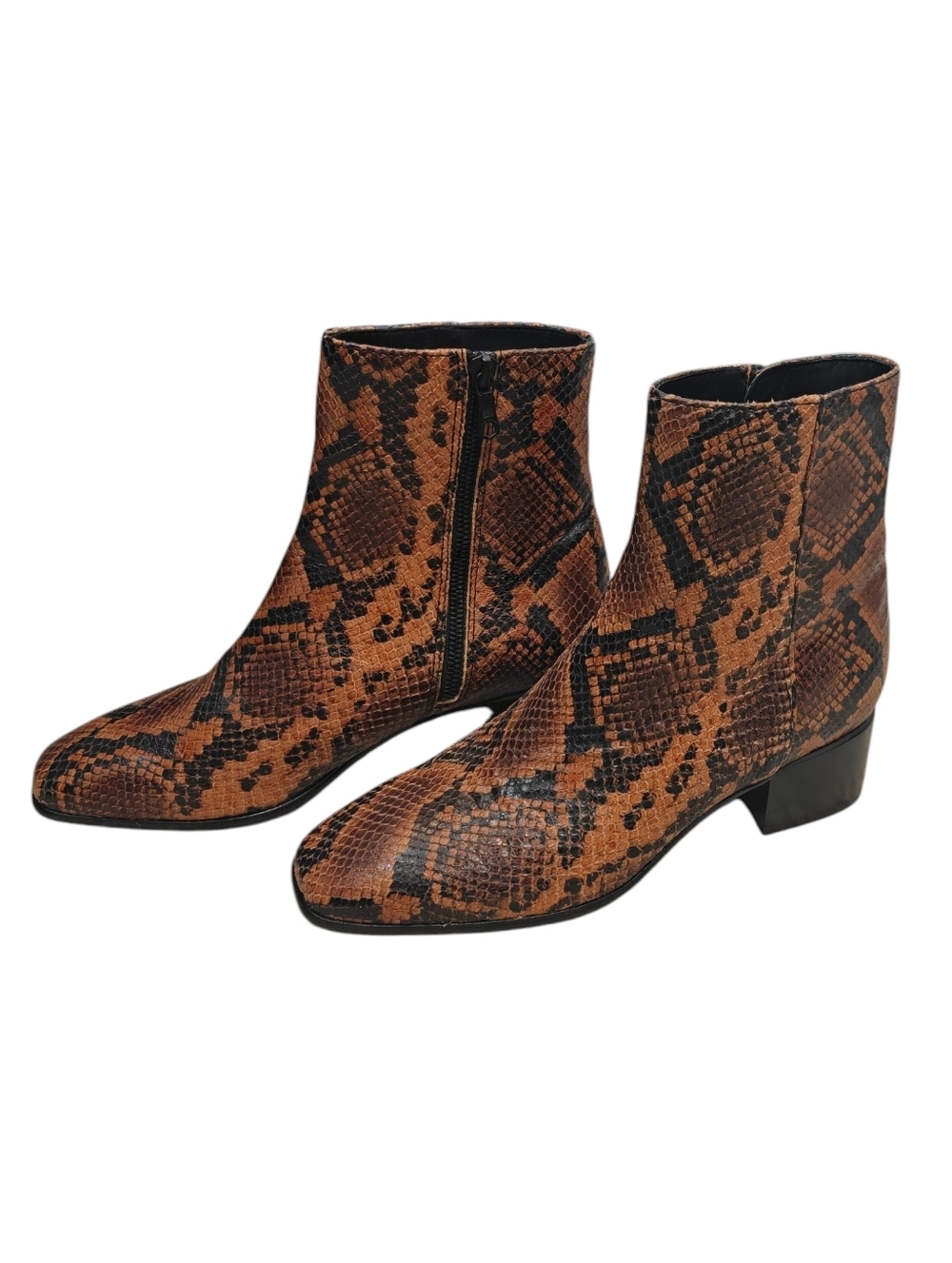 RAG & BONE NWOT Aslen Snake Embossed Boots in Golden Brown Size 38/8